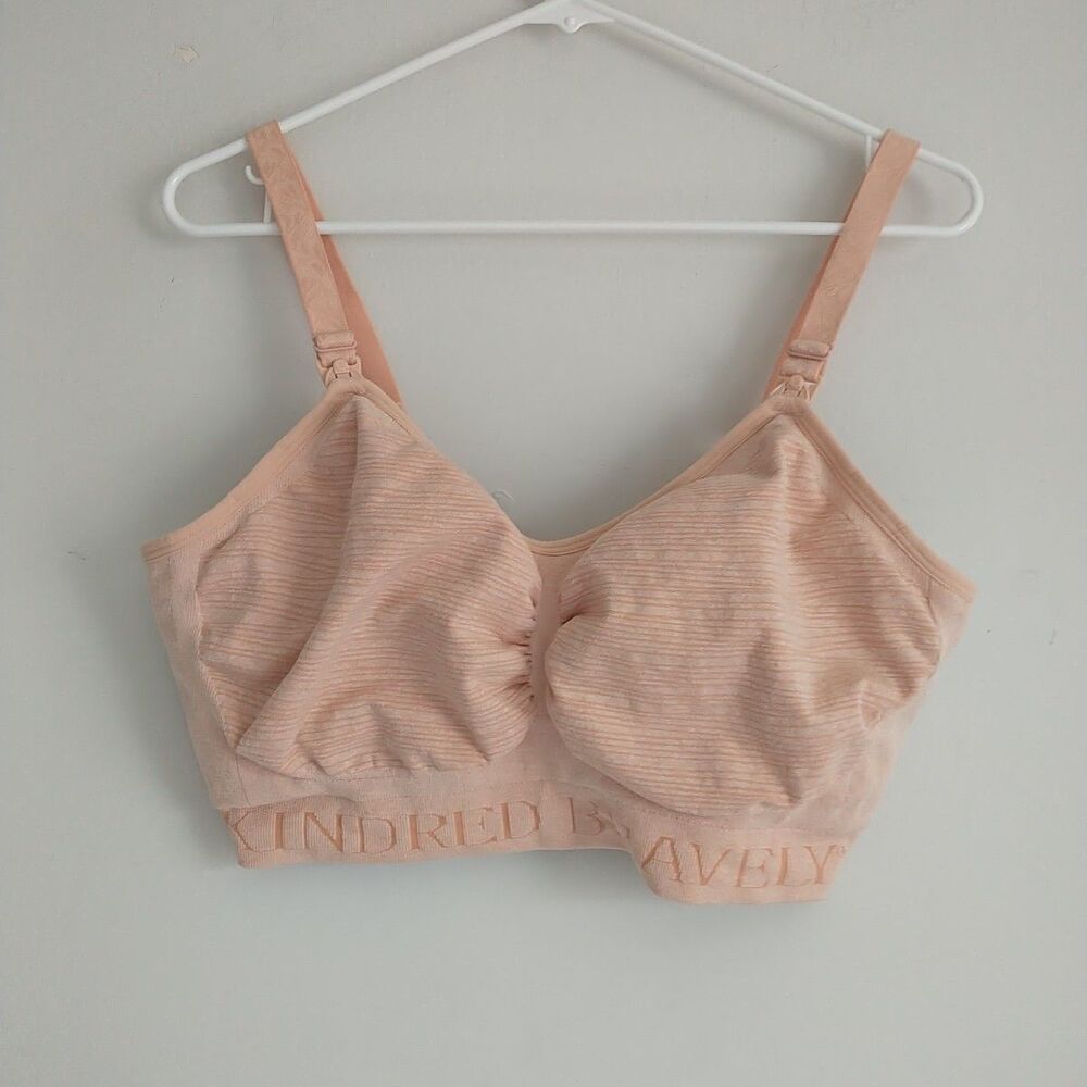 Kindred Bravely Sublime Hands Free Pumping and Nursing Bra L Busty Orange